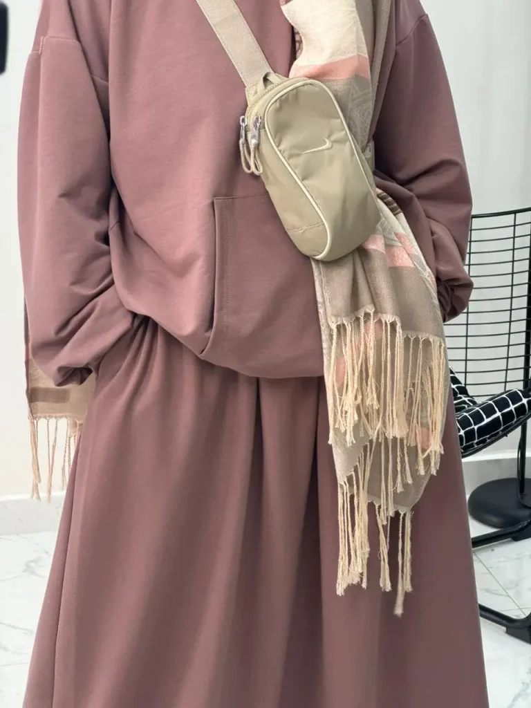 Ensemble 2 pièces jupe longue pour femme voilée